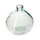 Vase décoratif rond verre recyclé transparent D 33x33cm