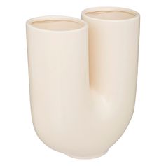 Vase DOLCE RIVIERA en céramique blanc H 25cm