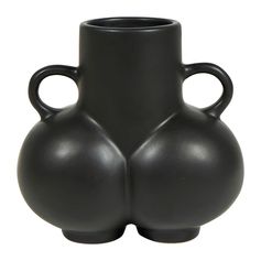 Vase dolomite noir 14x14x8.5cm
