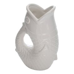 Vase OCEANIA forme poisson céramique 16.5x11x25cm