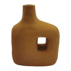 Vase organique porcelaine camel H 14cm