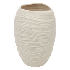 Vase PRUDI céramique blanc H 31.5cm