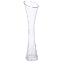 Vase soliflore évasé verre craquelé H 30cm