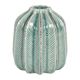 Vase strié forme cactus céramique vert 15x12cm