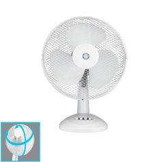 Ventilateur de table blanc 34x40.5cm