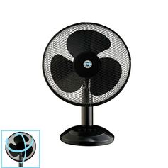 Ventilateur de table noir 34x40.5cm