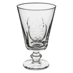 Verre à pied CARMELA en verre et à motif 35cl