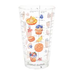 Verre doseur en verre motifs fleurs 450ml - NOEMIE HONIAT