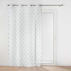 Voilage à œillets GEOKID à motifs sauge 140x240cm