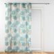 Voilage à œillets imprimé ORNELLA polyester émeraude 140x240cm