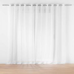 Voilage à œillets LISSEA polyester blanc 240x400cm