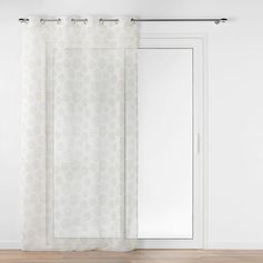 Voilage à œillets LUNILE à motifs blanc 137x240cm