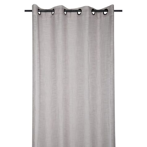 Voilage à œillets ONTARIO polyester taupe 135x260cm