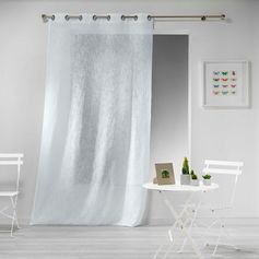 Voilage à œillets polyester HALTONA blanc 140x240cm