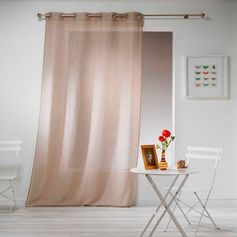 Voilage à œillets polyester HALTONA noisette 140x240cm