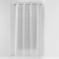 Voilage à œillets polyester YAELLE blanc 135x240cm