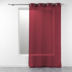 Voilage à œillets TELMA bordeaux 140x240cm