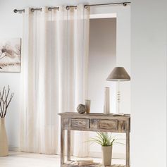 Voilage à œillets tissé naturel HELIOS lin 140x240cm