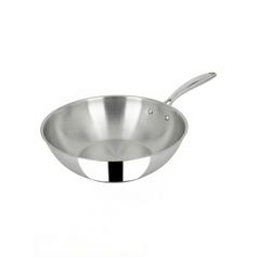 Wok inox gris D 28cm