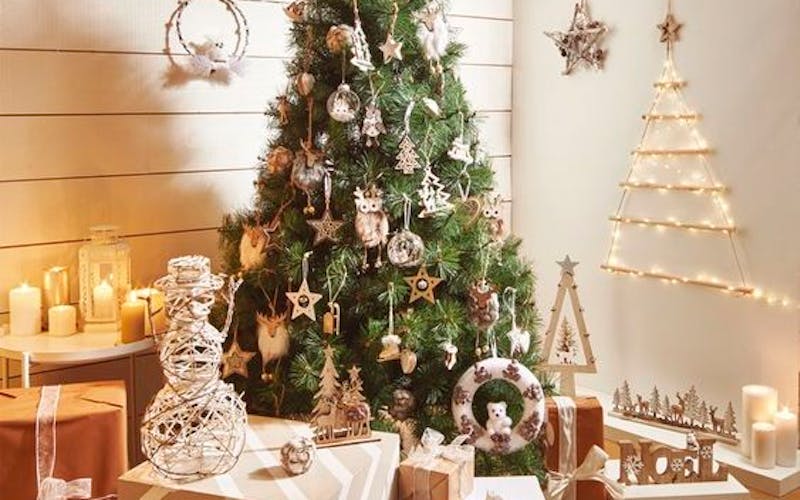 Décoration De Noël En Bois – Tranche Ornement Pingouin Et Arbre – Fait Main