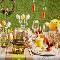 Déco table Pâques colorée
