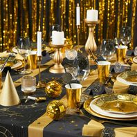 Table Nouvel an déco noire et dorée